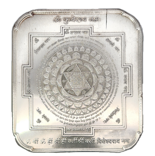 Silver Kuber Yantra – Sacred Symbol of Wealth, Success & Financial Stability 28.879 gm