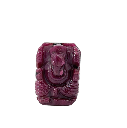Natural Ruby Ganesh Ji Figure – Divine Blessings of Wisdom, Prosperity & New Beginnings 88.50 CT