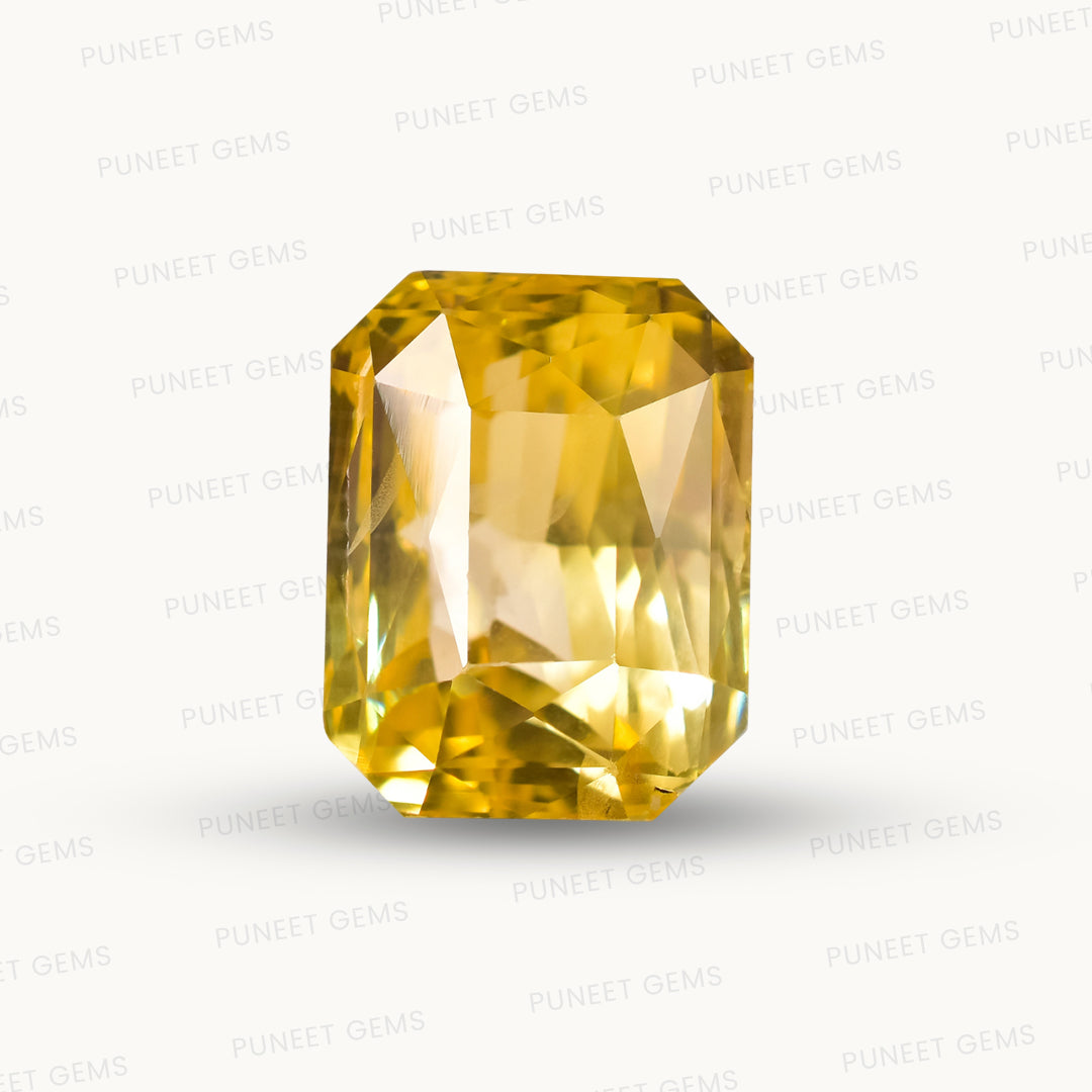 Natural Yellow Sapphire (Pukhraj) – Prosperity, Wisdom & Jupiter’s Blessing 11.36 CT