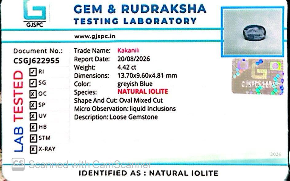 Iolite Stone – Natural Gemstone for Clarity, Confidence & Inner Balance | 4.42 CT