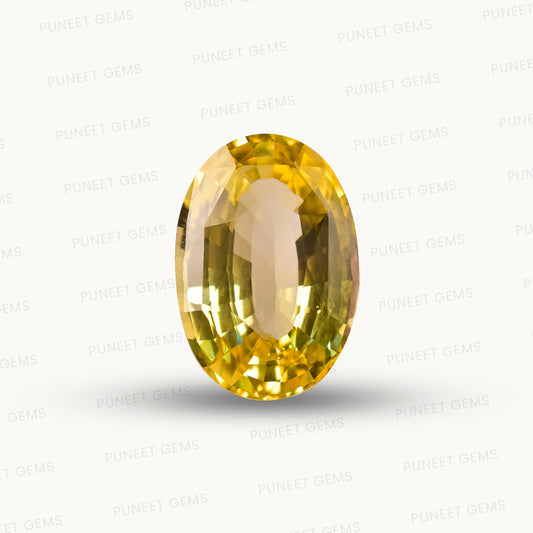Natural Yellow Sapphire (Pukhraj) – Prosperity, Wisdom & Jupiter’s Blessing 19.47 CT