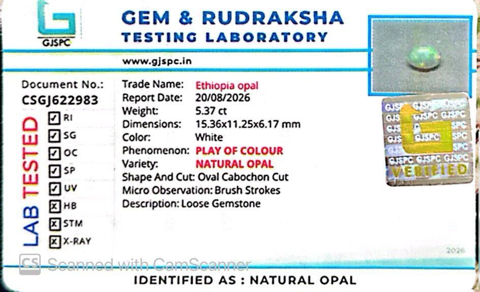 Ethiopian Opal Gemstones – Fire, Light & Mystical Beauty 5.37 CT