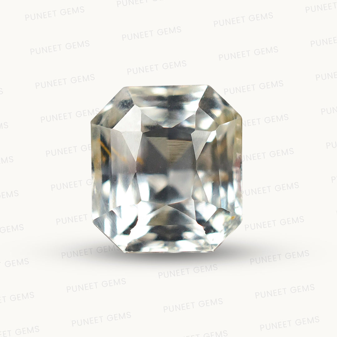 Natural White Sapphire Gemstone Online – Certified, Untreated & Ethically Sourced 2.55 CT