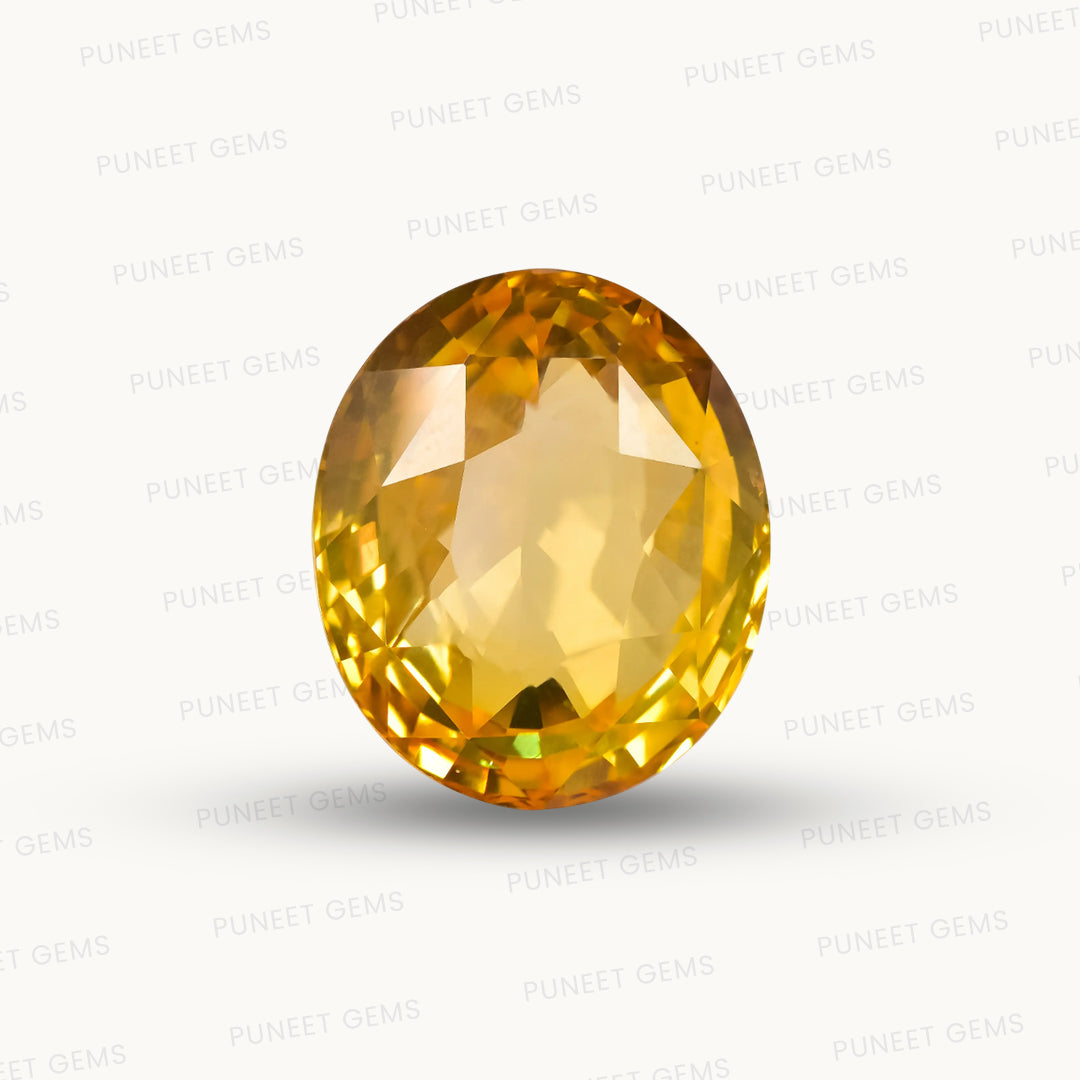 Natural Yellow Sapphire (Pukhraj) – Prosperity, Wisdom & Jupiter’s Blessing 20.48 CT