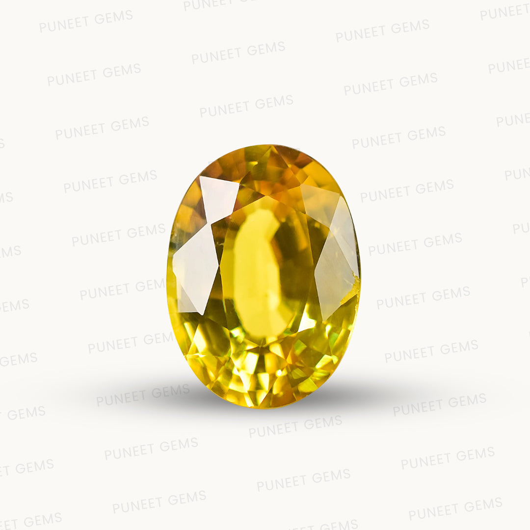 Natural Yellow Sapphire (Thailand) – Prosperity, Wisdom & Jupiter’s Blessing 3.28 CT