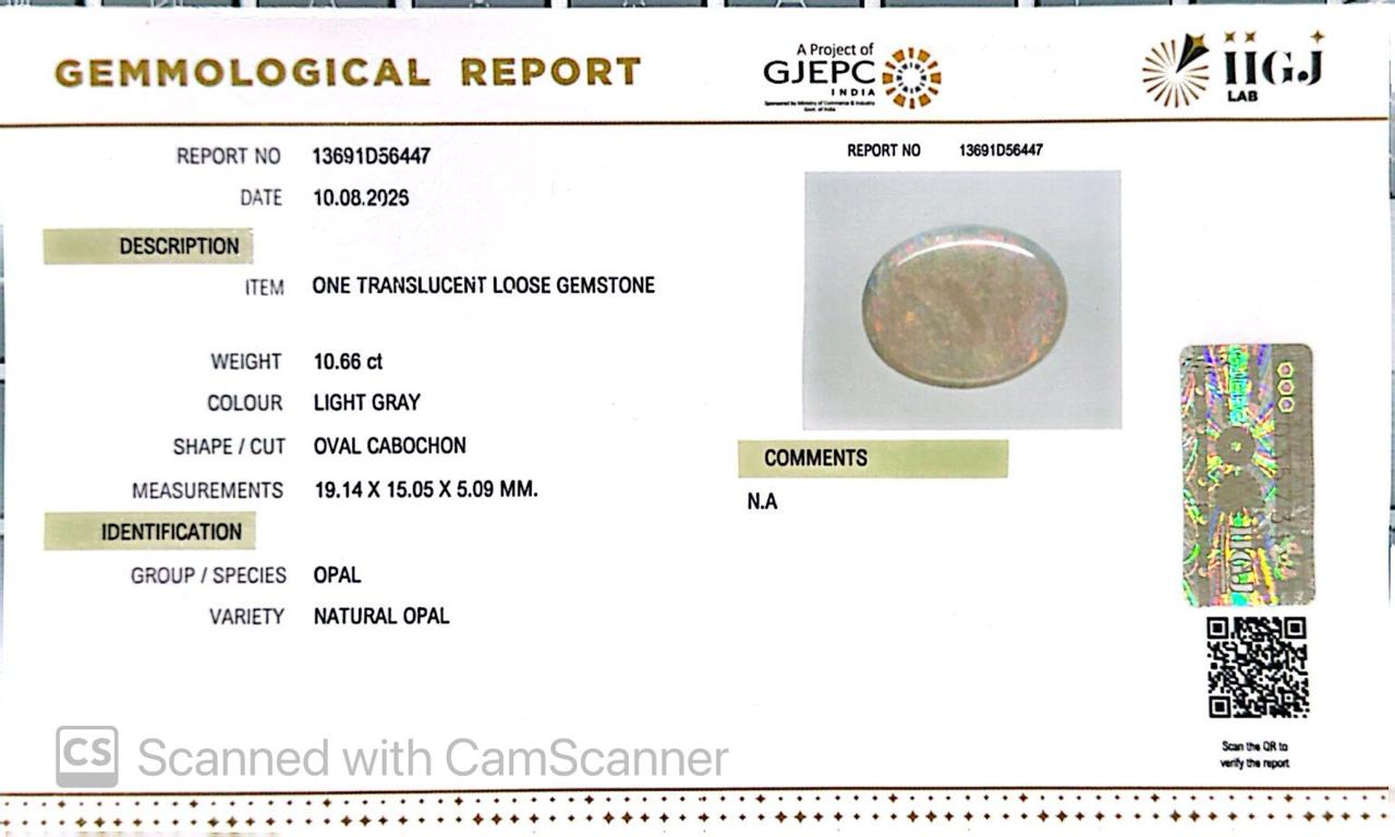 Natural Australian Opal 10.66CT