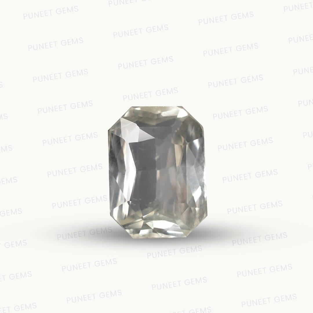 Natural(H) White Sapphire Gemstone Online – Certified & Ethically Sourced 4.06 CT