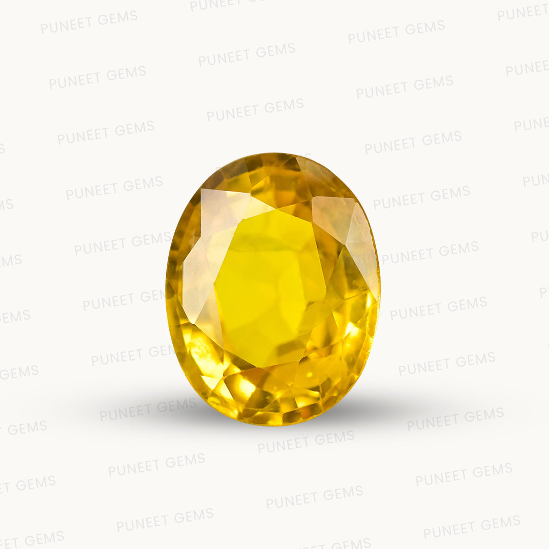 Natural Yellow Sapphire (Thailand) – Prosperity, Wisdom & Jupiter’s Blessing 4.26 CT
