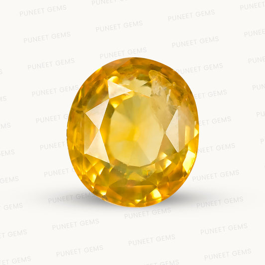 Natural Yellow Sapphire (Thailand) – Prosperity, Wisdom & Jupiter’s Blessing 5.13 CT