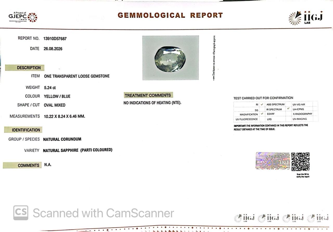 Natural Pitambari 5.24 Ct – Certified Gemstone