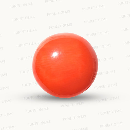 Natural Round Coral – The Gem of Strength, Vitality Protection 5.26 CT