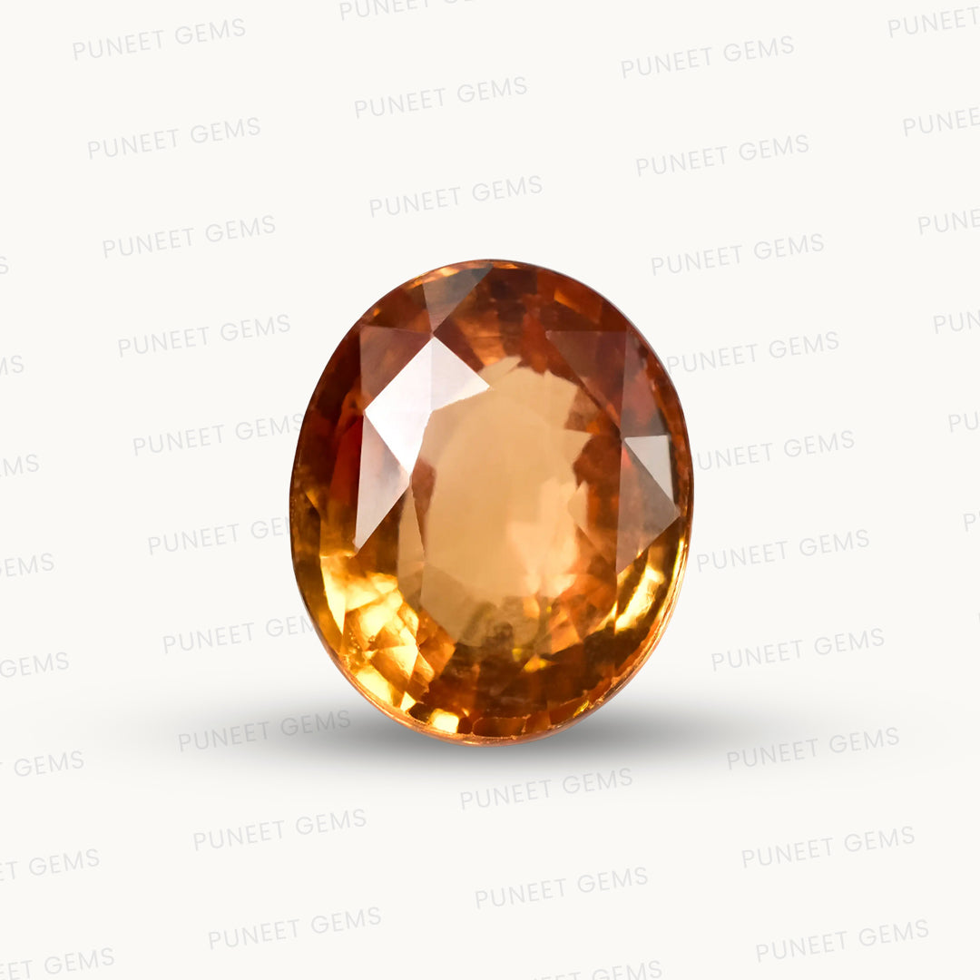 Siloni Gomed Gemstone – Natural Hessonite for Rahu Protection & Success 5.44 CT