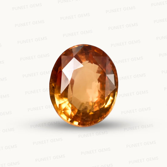 Siloni Gomed Gemstone – Natural Hessonite for Rahu Protection & Success 5.44 CT