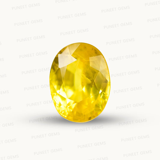 Natural Yellow Sapphire (Thailand) – Prosperity, Wisdom & Jupiter’s Blessing 5.44 CT