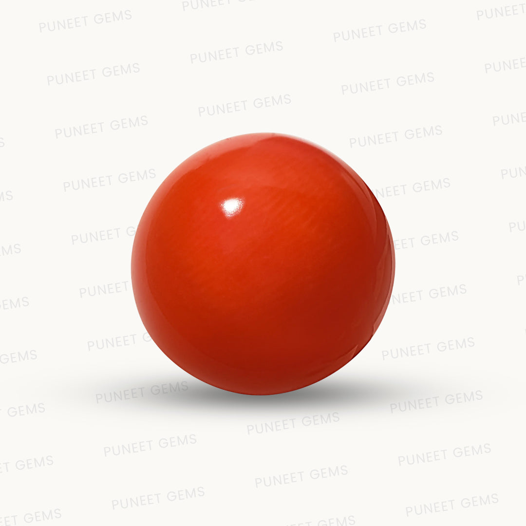 Natural Round Coral – The Gem of Strength, Vitality Protection 5.47 CT
