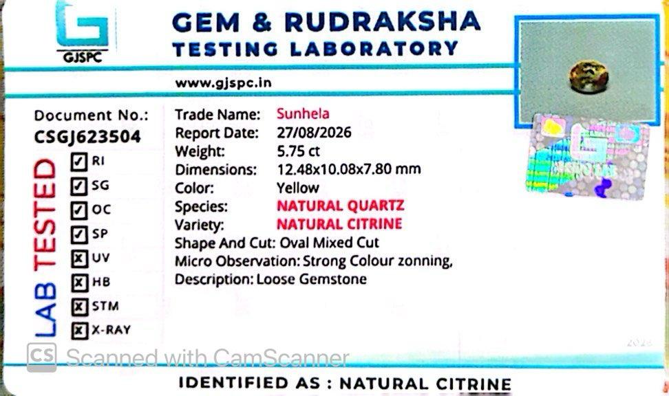 Citrine 5.75 Ct – Premium Gemstone