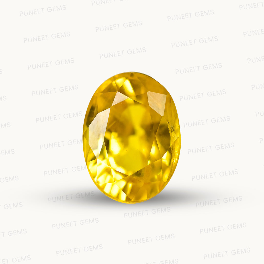 Natural Yellow Sapphire (Thailand) – Prosperity, Wisdom & Jupiter’s Blessing 5.78 CT