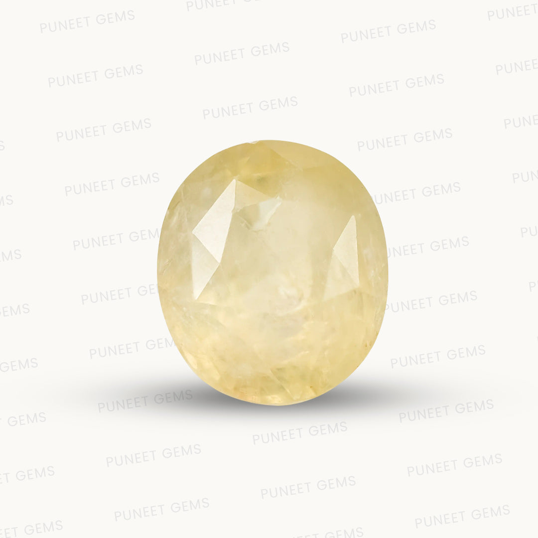 Natural Yellow Sapphire (Pukhraj) – Prosperity, Wisdom & Jupiter’s Blessing 5.83 CT