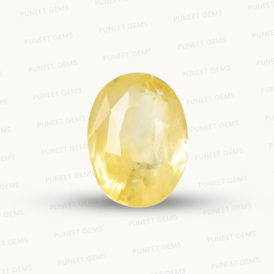 Natural Yellow Sapphire (Pukhraj) – Prosperity, Wisdom & Jupiter’s Blessing 5.89 CT