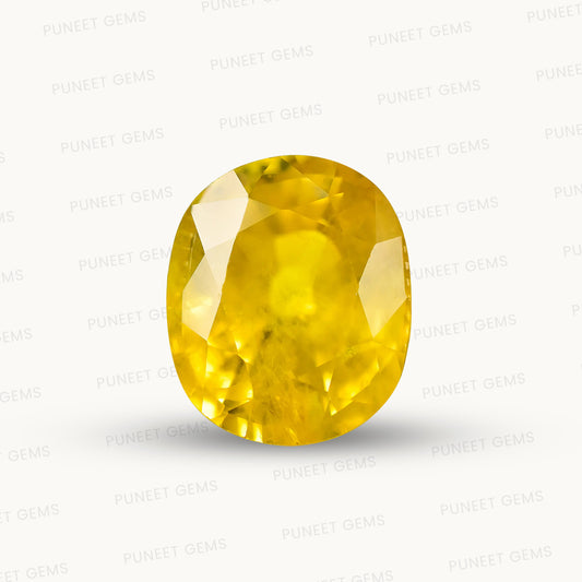 Natural Yellow Sapphire (Thailand) – Prosperity, Wisdom & Jupiter’s Blessing 5.90 CT