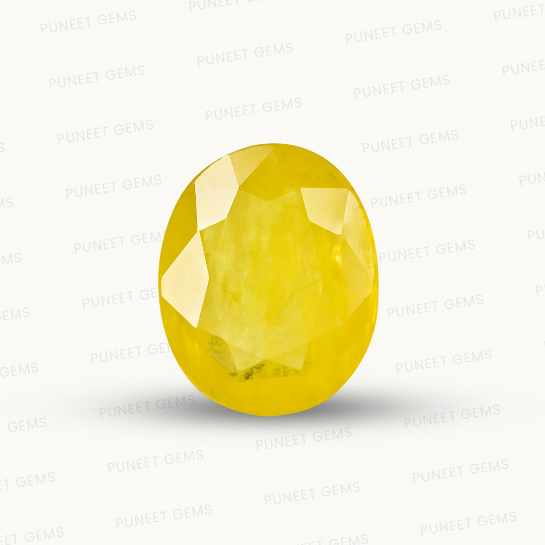 Natural Yellow Sapphire (Thailand) – Prosperity, Wisdom & Jupiter’s Blessing 5.91 CT