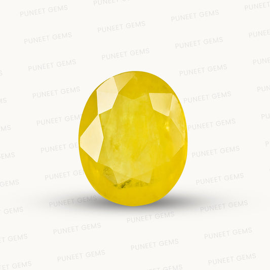 Natural Yellow Sapphire (Thailand) – Prosperity, Wisdom & Jupiter’s Blessing 5.91 CT
