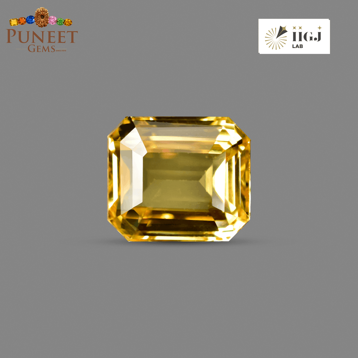Natural Yellow Sapphire (Pukhraj) 9.61 Ct – Certified Premium Gemstone