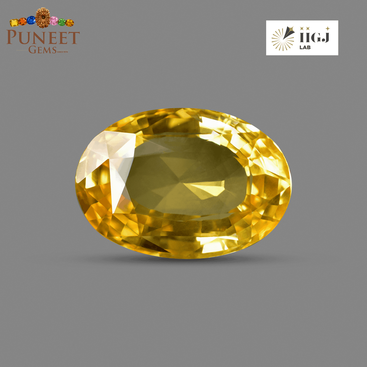 Natural Yellow Sapphire (Pukhraj) 13.74 Ct – Certified Premium Gemstone