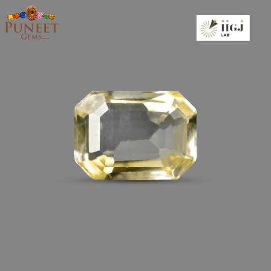 Natural Yellow Sapphire (Pukhraj) 3.34 Ct – Certified Premium Gemstone