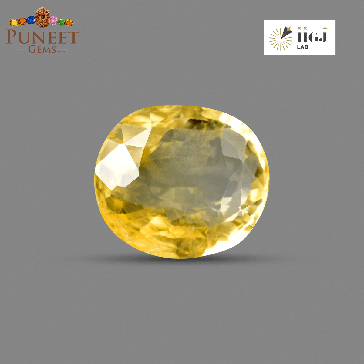 Natural Yellow Sapphire (Pukhraj) 4.08 Ct – Certified Premium Gemstone