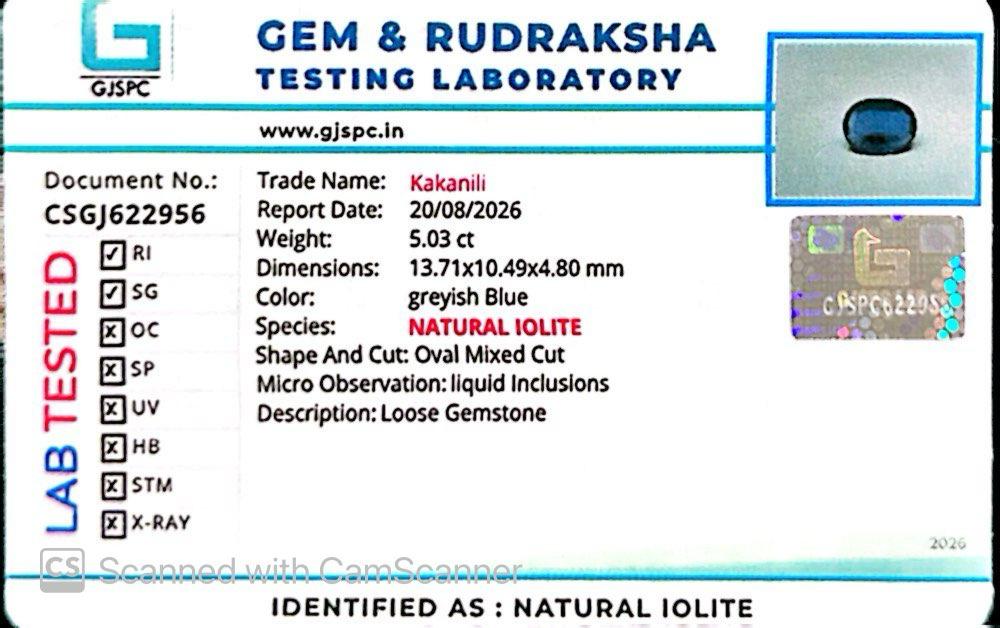 Iolite Stone – Natural Gemstone for Clarity, Confidence & Inner Balance |5.03 CT