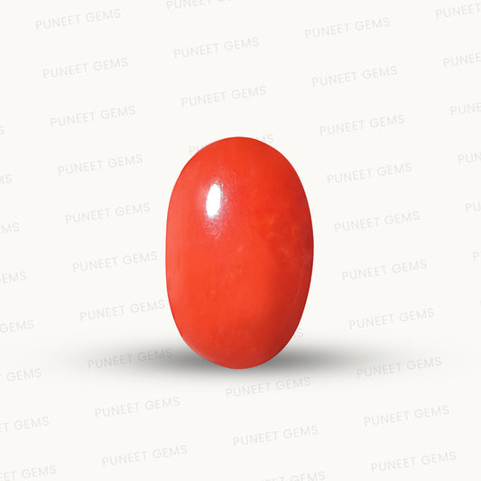 Natural Red Coral (Moonga) – Italy Origin – Certified & Untreated Gemstone for Mars Energy 6.08 CT