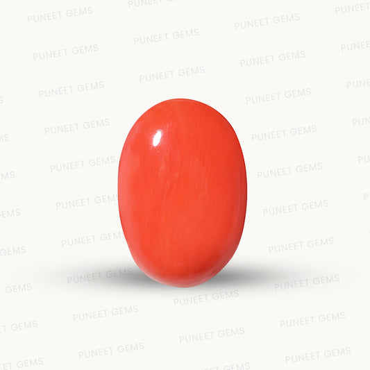 Natural Red Coral (Moonga) – Italy Origin – Certified & Untreated Gemstone for Mars Energy 6.24 CT