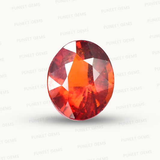 Siloni Gomed Gemstone – Natural Hessonite for Rahu Protection & Success 6.32 CT