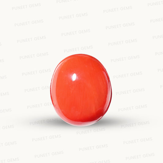 Natural Red Coral (Moonga) – Italy Origin – Certified & Untreated Gemstone for Mars Energy 6.36 CT