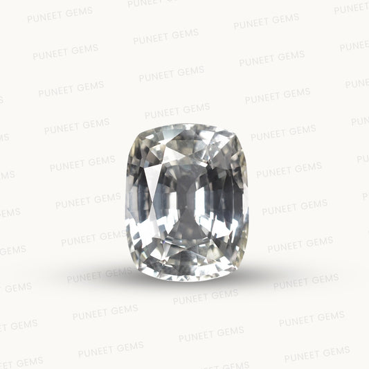 Natural White Sapphire Gemstone Online – Certified, Untreated & Ethically Sourced 6.52 CT