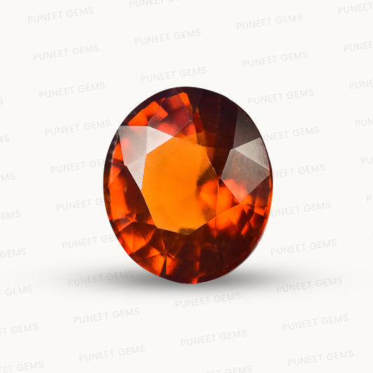 Siloni Gomed Gemstone – Natural Hessonite for Rahu Protection & Success 6.82 CT