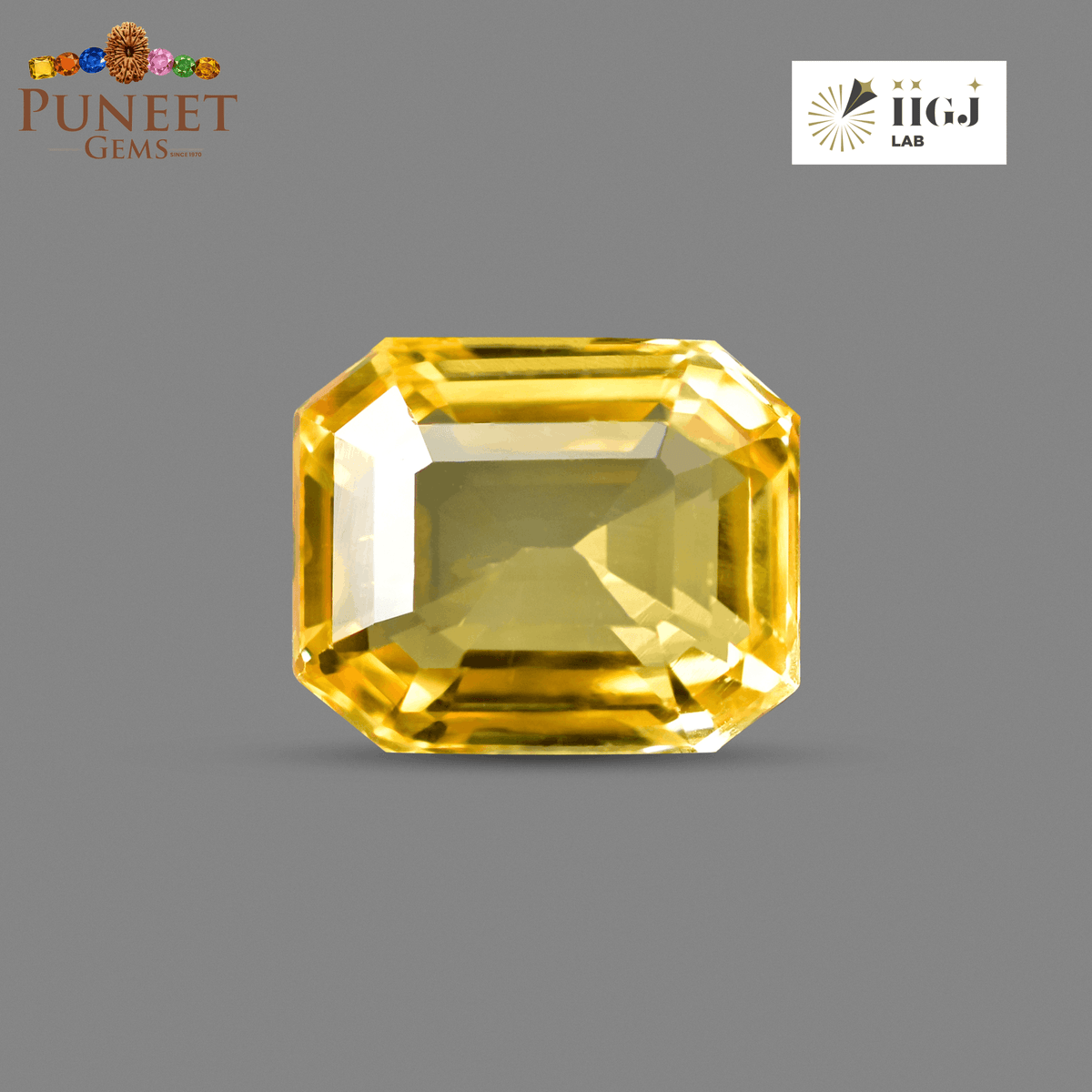 Natural Yellow Sapphire (Pukhraj) 8.53 Ct – Certified Premium Gemstone