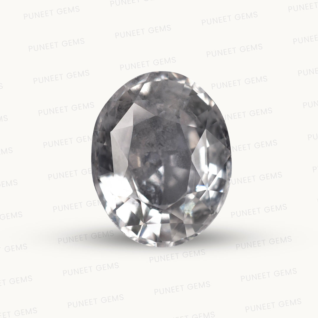 Natural White Sapphire Gemstone Online – Certified, Untreated & Ethically Sourced 7.40 CT