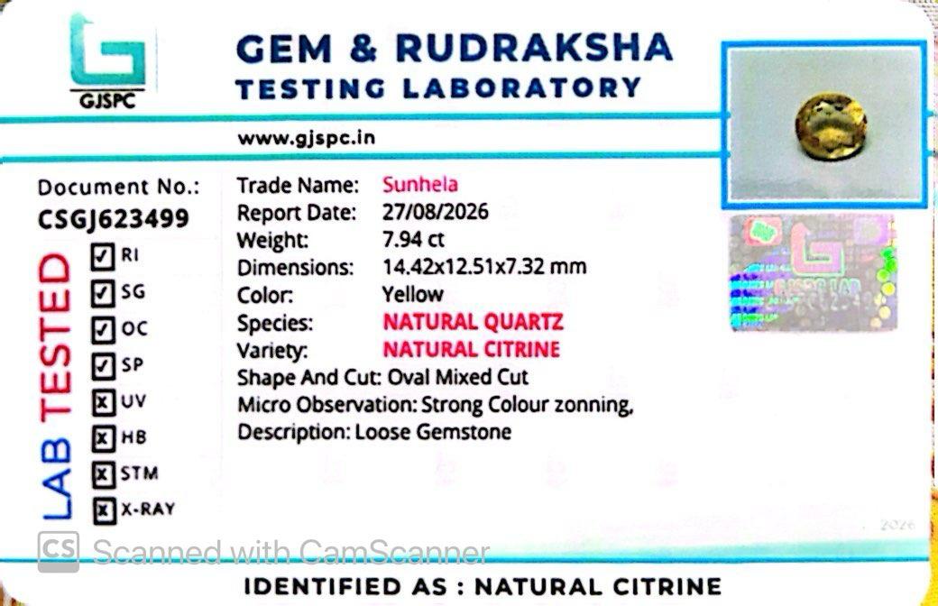 Citrine 7.94 Ct – Premium Gemstone