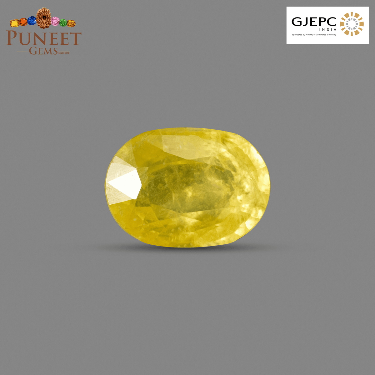 Natural Bangkok Yellow Sapphire (Pukhraj) 2.89 Ct – Certified Gemstone