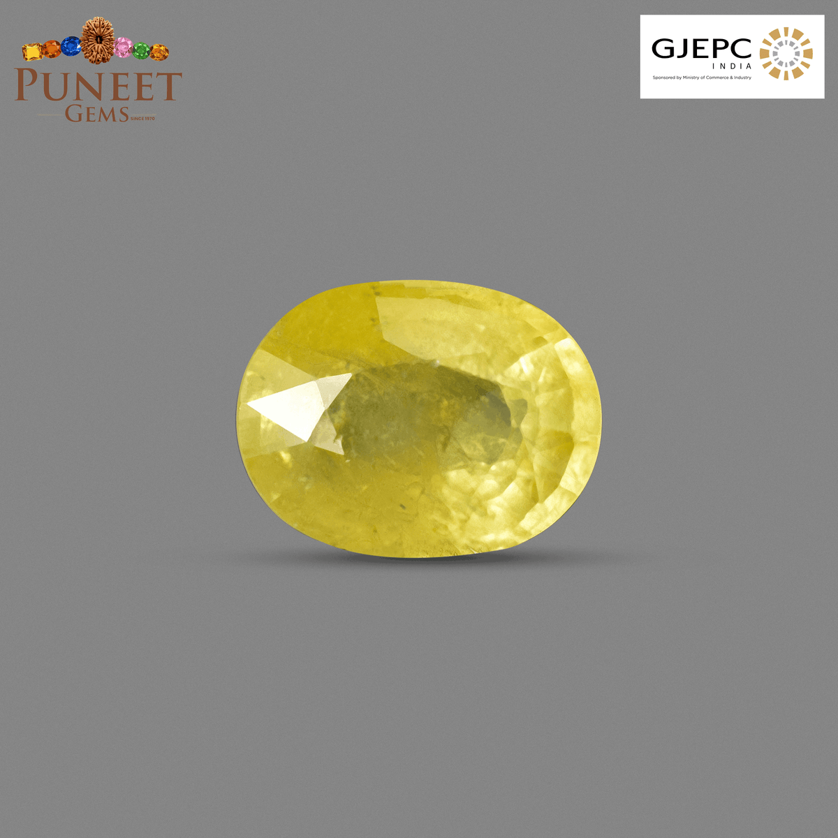 Natural Bangkok Yellow Sapphire (Pukhraj) 4.60 Ct – Certified Gemstone
