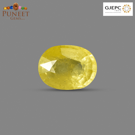 Natural Bangkok Yellow Sapphire (Pukhraj) 4.60 Ct – Certified Gemstone