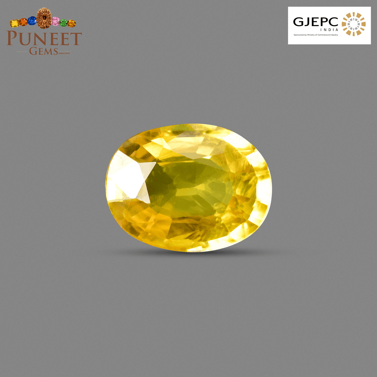 Natural Bangkok Yellow Sapphire (Pukhraj) 4.68 Ct – Certified Gemstone