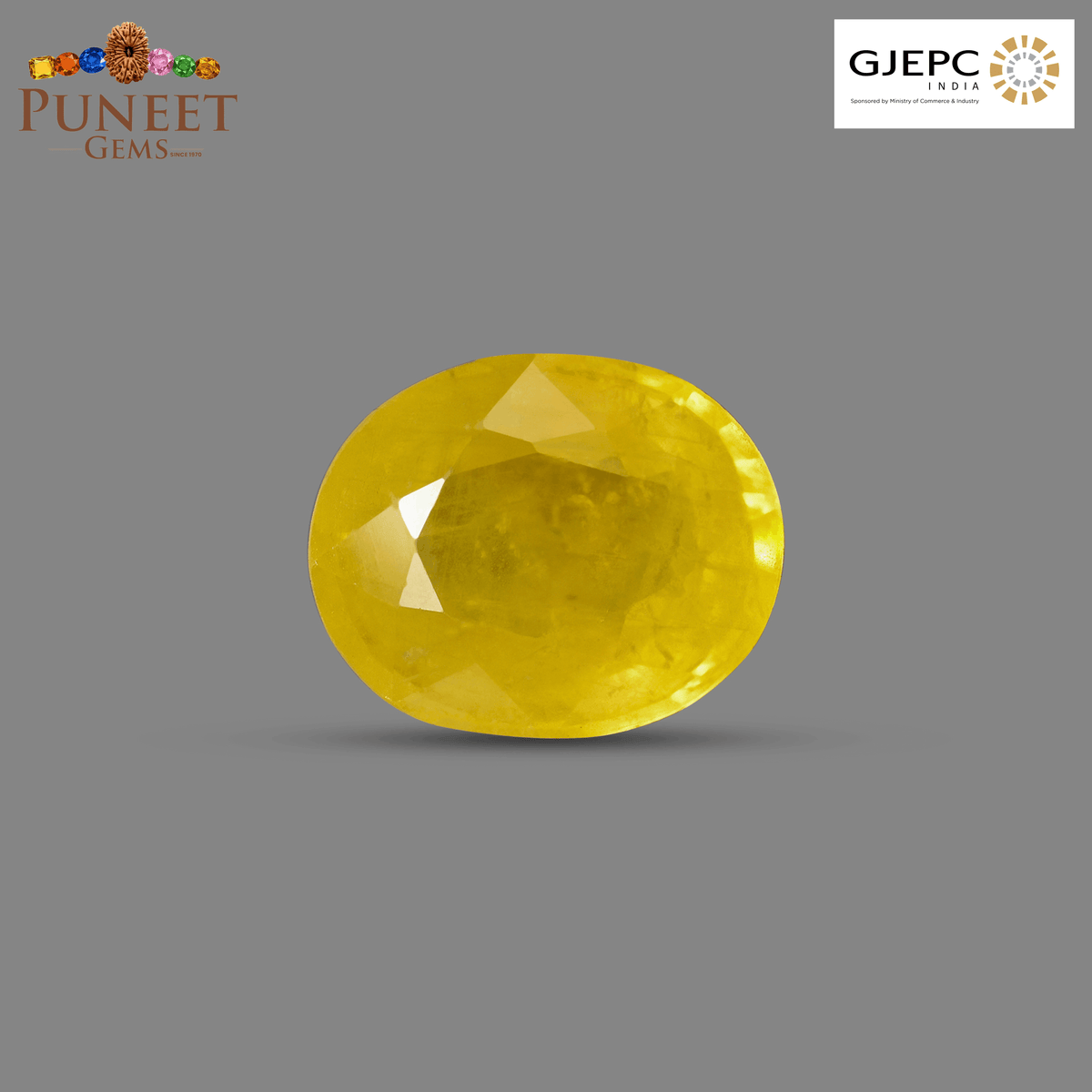 Natural Bangkok Yellow Sapphire (Pukhraj) 5.69 Ct – Certified Gemstone