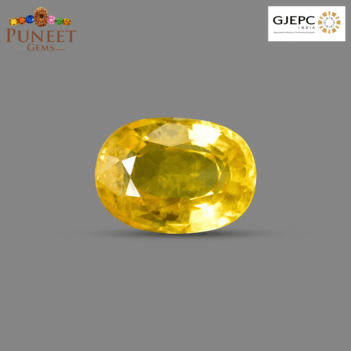 Natural Bangkok Yellow Sapphire (Pukhraj) 5.97 Ct – Certified Gemstone