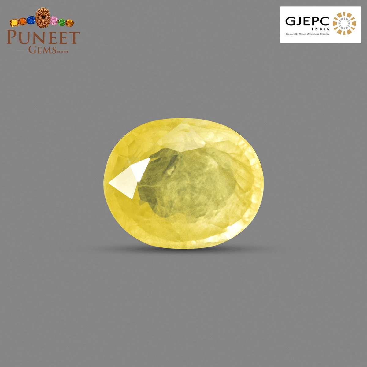 Natural Bangkok Yellow Sapphire (Pukhraj) 5.10 Ct – Certified Gemstone