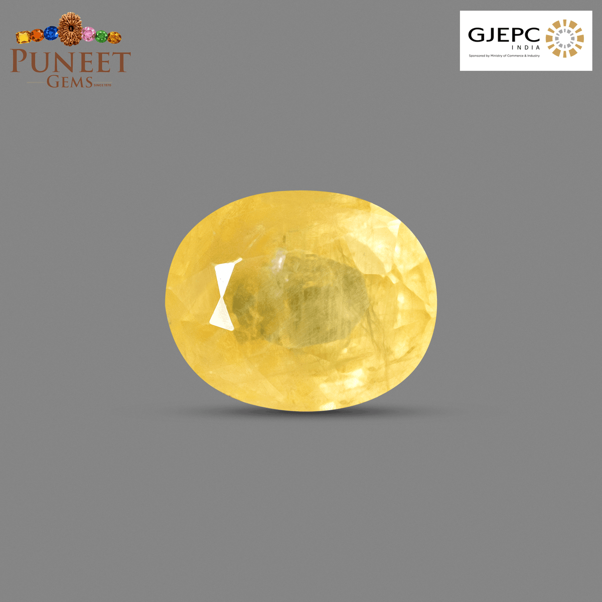 Natural Bangkok Yellow Sapphire (Pukhraj) 5.27 Ct – Certified Gemstone