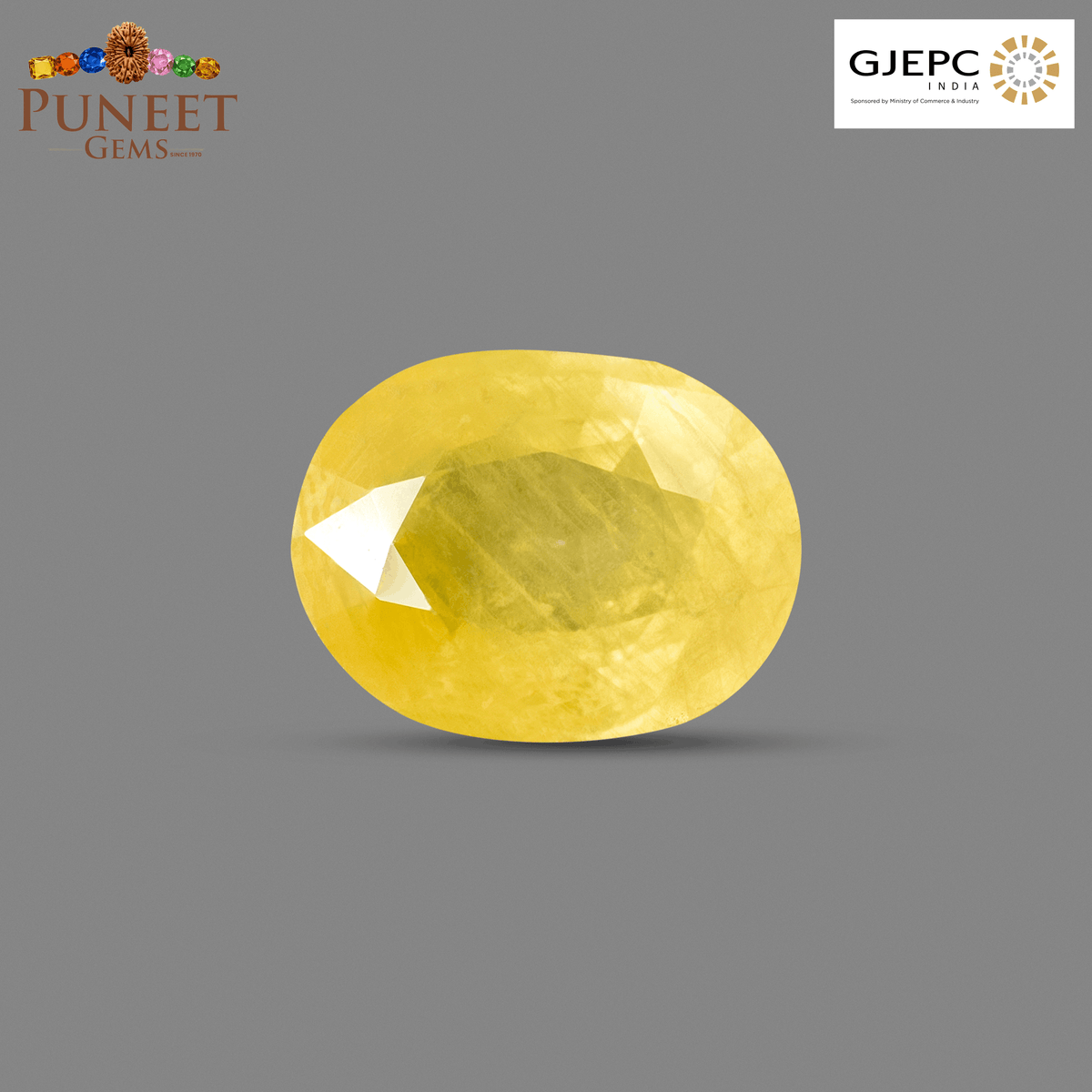 Natural Bangkok Yellow Sapphire (Pukhraj) 5.48 Ct – Certified Gemstone