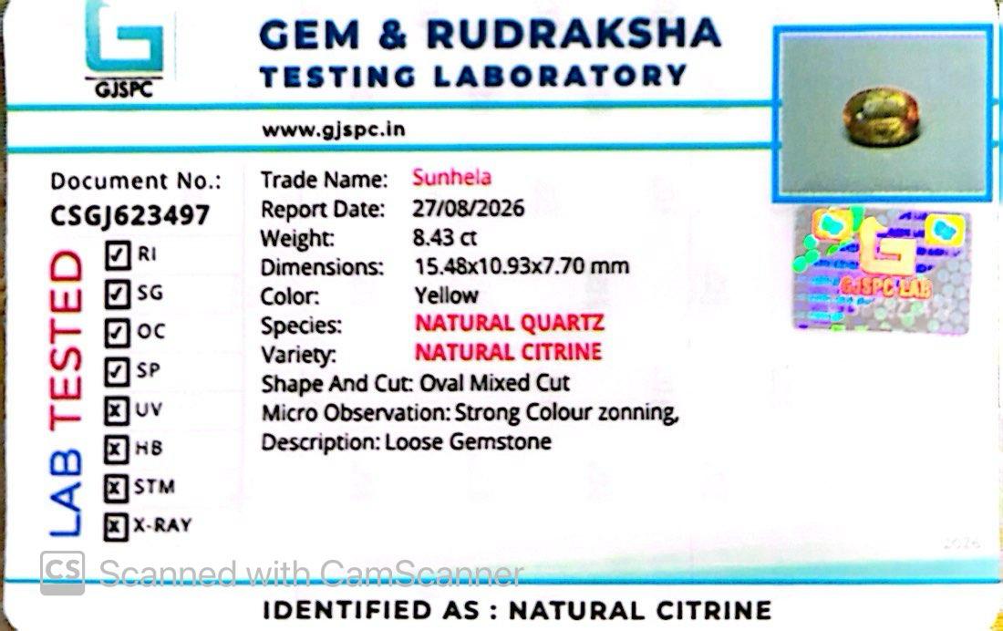Citrine 8.43 Ct – Premium Gemstone